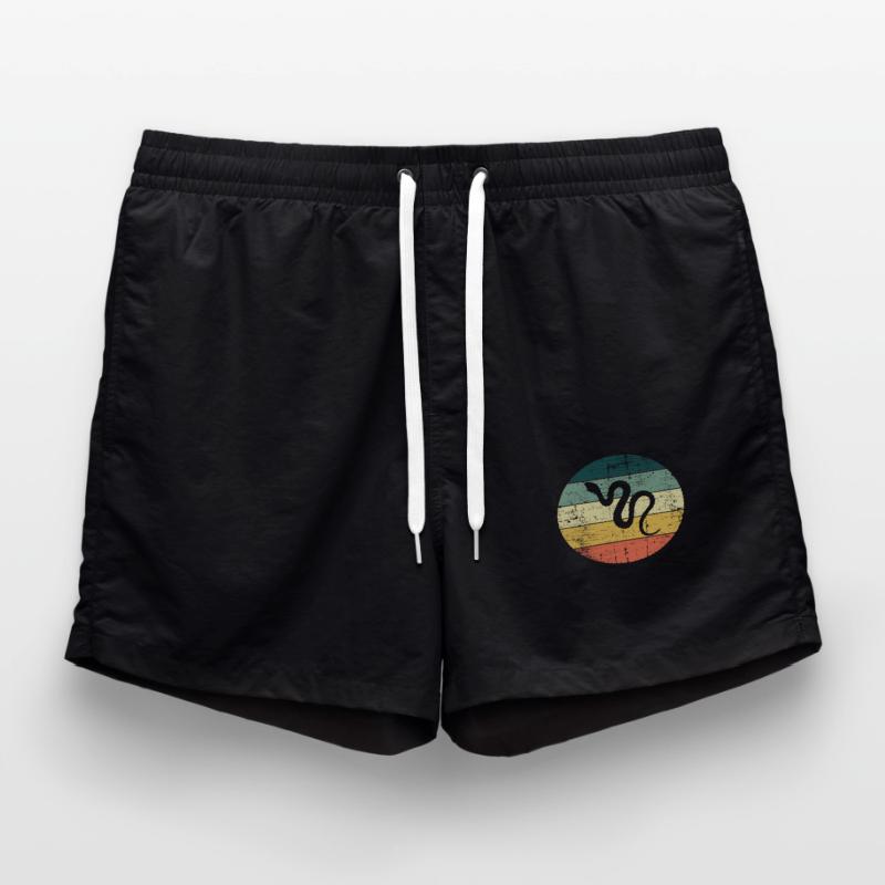 Snake Retro Reptile Python Idée cadeau Short de bain