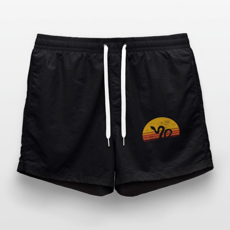 Snake Retro Reptile Python Gift idea Swim Trunks