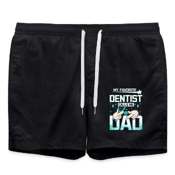 Mon dentiste préféré m’appelle papa - Short de bain - noir - Devant - AI Model Male 185 light (185cm)