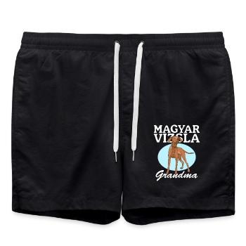 Magyar Vizsla Grandma Dog Owner Gift - Swim Trunks - black - Front - AI Model Male 185 light (185cm)