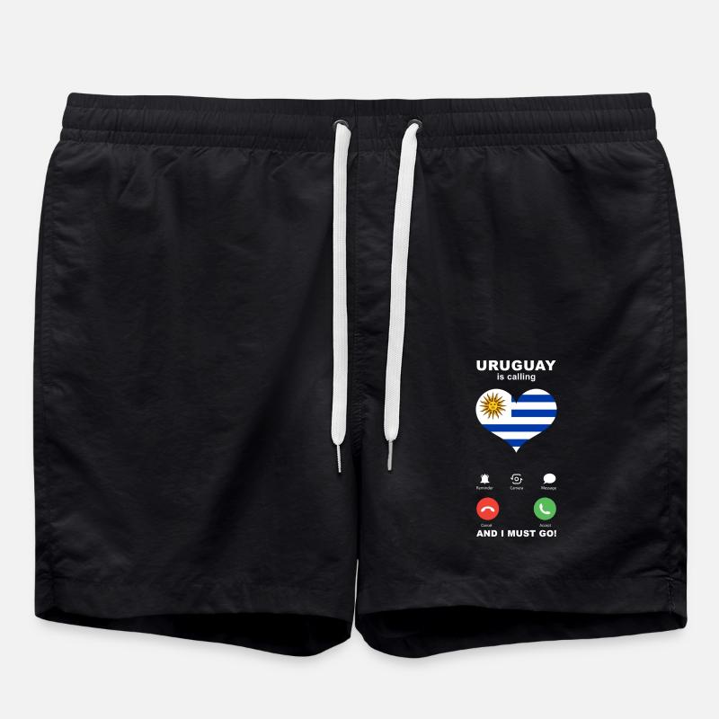 Uruguay is calling Uruguay Herz Souvenir - Badeshorts - Schwarz