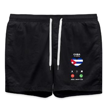 Cuba appelle Cuba Heart Souvenir - Short de bain - noir - Devant - AI Model Male 185 light (185cm)