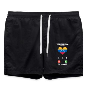 Le Venezuela appelle Venezuela Heart Souvenir - Short de bain - noir - Devant - AI Model Male 185 light (185cm)