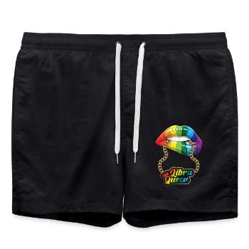 Libra Zodiac Sign Gift Libra - Swim Trunks - black - Front - AI Model Male 185 light (185cm)