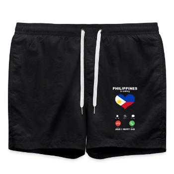 Les Philippines appellent Philippines Heart Souvenir - Short de bain - noir - Devant - AI Model Male 185 light (185cm)