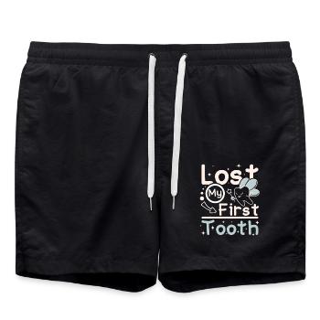 Tooth fairy lost my first tooth - Badeshorts - Schwarz - Vorne - AI Model Male 185 light (185cm)