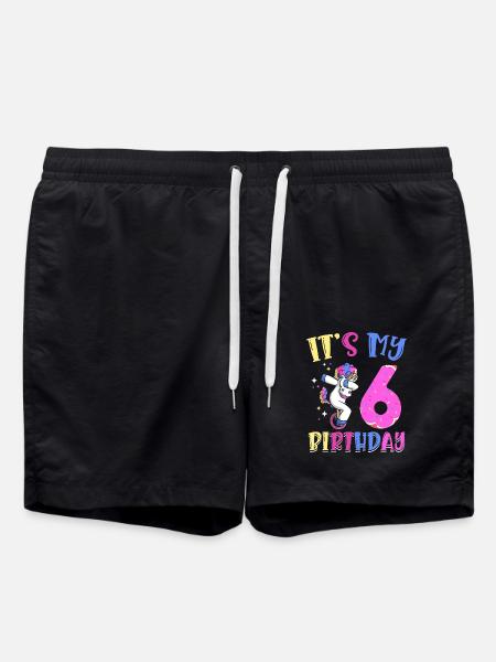 C’est mon poney licorne éclatant de 6 ans 6. - Short de bain - noir