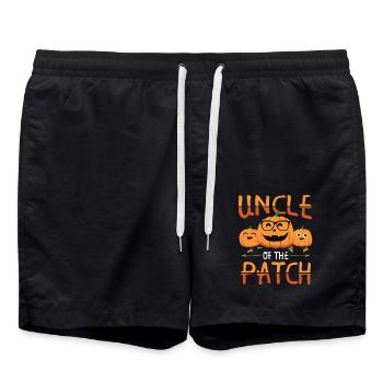 Uncle The Patch Funny And Cute Halloween - Swim Trunks - black - Front - AI Model Male 185 light (185cm)