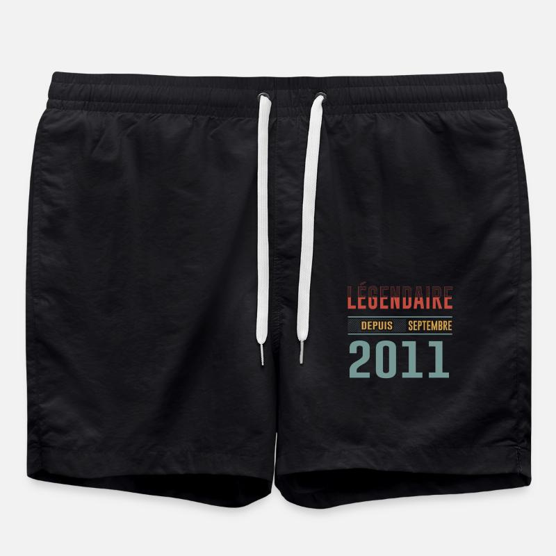 Légendaire Depuis Septembre 2011 Anniversaire - Short de bain - noir