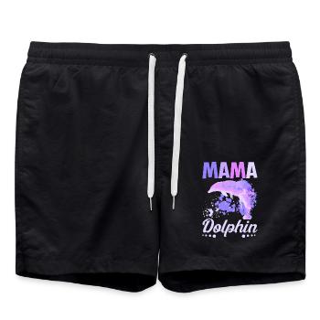Maman Mère Maman Dauphin - Short de bain - noir - Devant - AI Model Male 185 light (185cm)