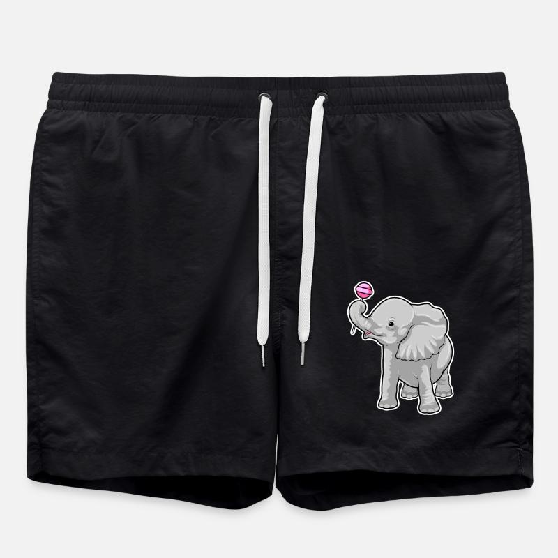 Elephant lollipops - Swim Trunks - black
