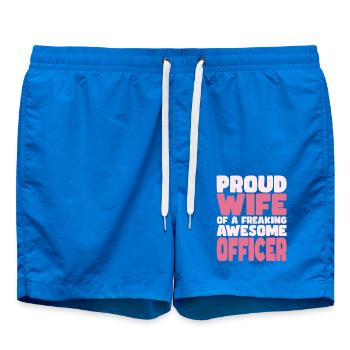 Fière épouse d’un sacré bon officier - Short de bain - cobalt blue - Devant