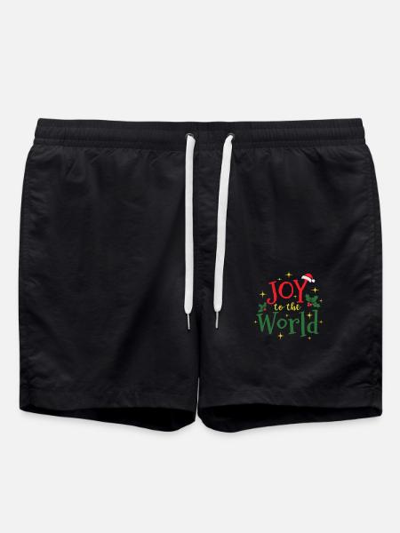 Joy to the World Weihnachten X-Mas - Badeshorts - Schwarz