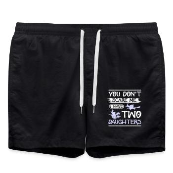 You don't scare me I have two daughters - Badeshorts - Schwarz - Vorne - AI Model Male 185 light (185cm)