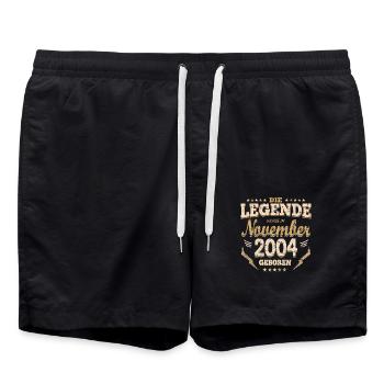 Geschenke zum Geburtstag Volljährig November - Badeshorts - Schwarz - Vorne - AI Model Male 185 light (185cm)