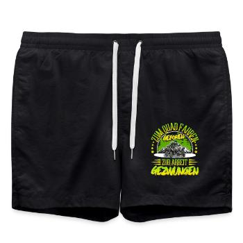 Quad ATV Offroad Quadfahrer - Badeshorts - Schwarz - Vorne - AI Model Male 185 light (185cm)