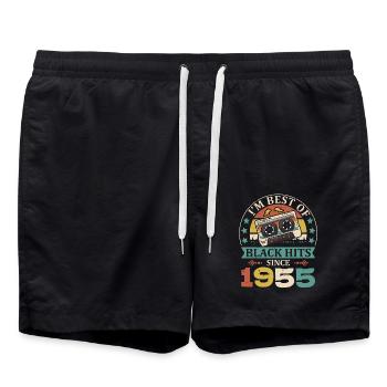I’m Best Of Black Hits Cassette depuis 1955 - Short de bain - noir - Devant - AI Model Male 185 light (185cm)