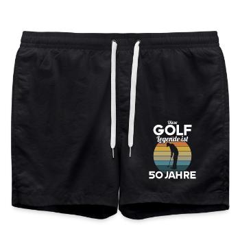 Diese Golf Legende ist 50 Jahre 50 Geburtstag - Badeshorts - Schwarz - Vorne - AI Model Male 185 light (185cm)