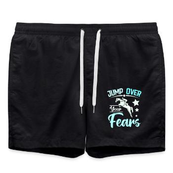 Sautez par-dessus vos peurs à cheval - Short de bain - noir - Devant - AI Model Male 185 light (185cm)