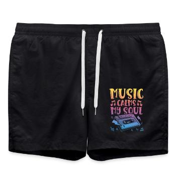 Music calms my soul Musical - Swim Trunks - black - Front - AI Model Male 185 light (185cm)