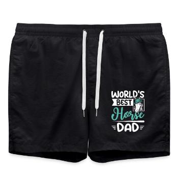 Le meilleur papa cheval du monde - Short de bain - noir - Devant - AI Model Male 185 light (185cm)
