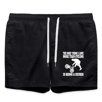 Bicycle Father Bike Tour Papa Cycling Cycling - Swim Trunks - black - Front - AI Model Male 185 light (185cm)