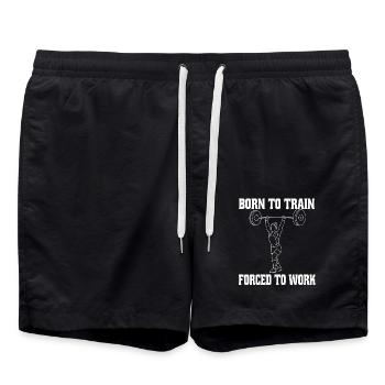 Fitness Strength Training Athlètes Muscle Bodybuilder - Short de bain - noir - Devant - AI Model Male 185 light (185cm)