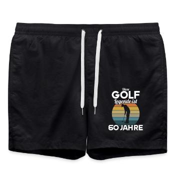 Diese Golf Legende ist 60 Jahre 60 Geburtstag - Badeshorts - Schwarz - Vorne - AI Model Male 185 light (185cm)