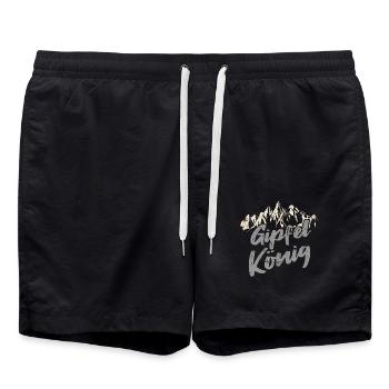 Mountaineering Mountains Peak King - Swim Trunks - black - Front - AI Model Male 185 light (185cm)