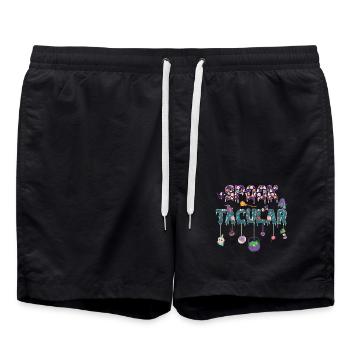 Spook Tacular Spooky Halloween - Short de bain - noir - Devant - AI Model Male 185 light (185cm)