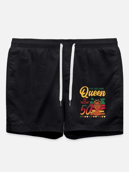 Denne melanindronning er nu 50, 50 års fødselsdag - Badeshorts - sort