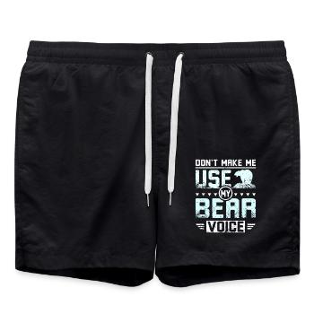 Ne me faites pas utiliser ma voix d’ours - Short de bain - noir - Devant - AI Model Male 185 light (185cm)