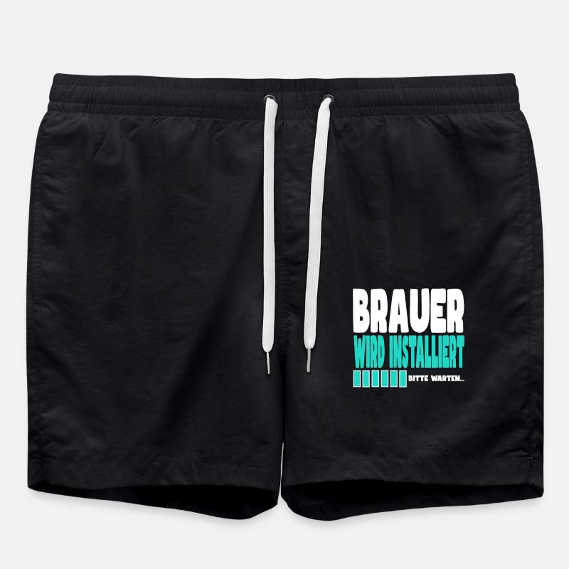 Brauer wird installiert - Badeshorts - Schwarz