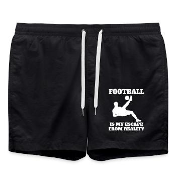 Football coach Football player Football footballer - Swim Trunks - black - Front - AI Model Male 185 light (185cm)
