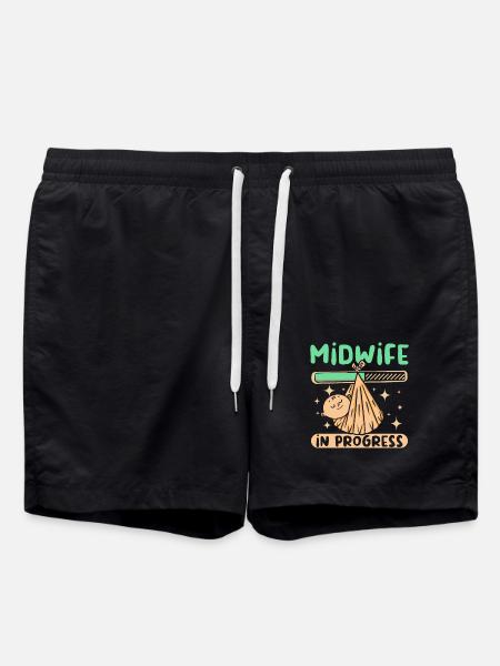 Midwife in progress - Swim Trunks - black