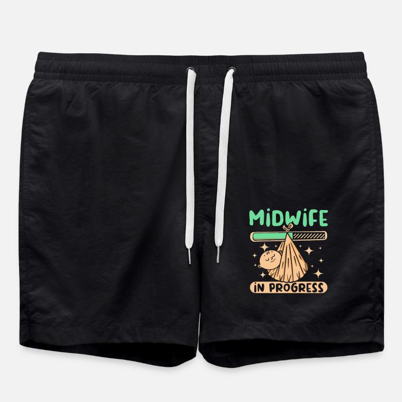 Midwife in progress - Swim Trunks - black