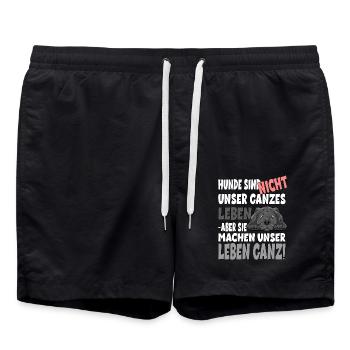 Hunde sind nicht unser ganzes Leben - unser Leben - Badeshorts - Schwarz - Vorne - AI Model Male 185 light (185cm)