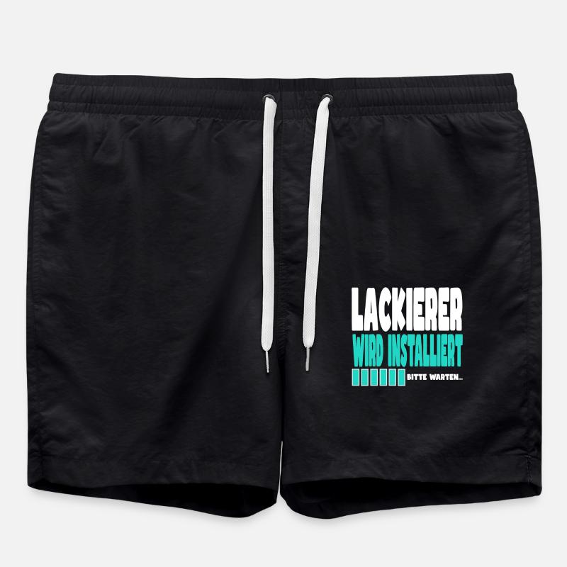 Lackierer wird installiert - Badeshorts - Schwarz