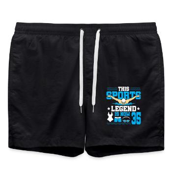 Cette légende du sport a maintenant 35 ans et nage - Short de bain - noir - Devant - AI Model Male 185 light (185cm)