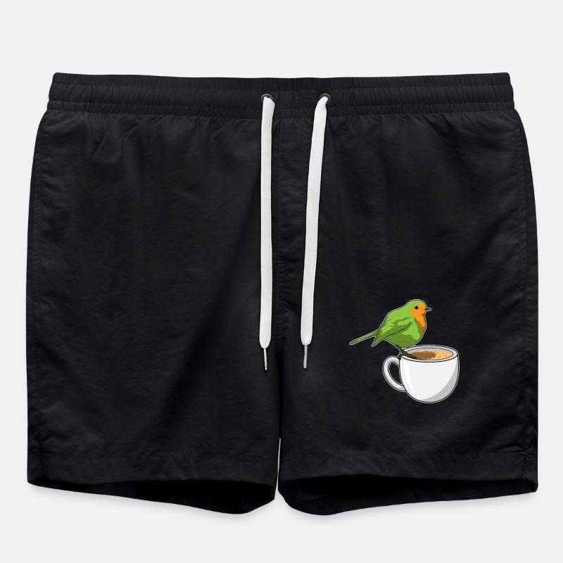 Bird Coffee Mug - Swim Trunks - black