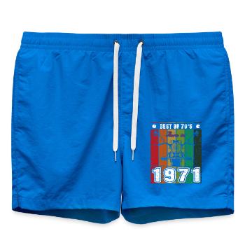 Best Of 70's Geboren 1971 Klassisches Motorrad - Badeshorts - Cobalt blue - Vorne