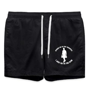 Musculation Fitness Muscle Bodybuilder Athlètes - Short de bain - noir - Devant - AI Model Male 185 light (185cm)