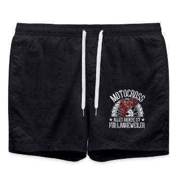 Motocross - Badeshorts - Schwarz - Vorne - AI Model Male 185 light (185cm)