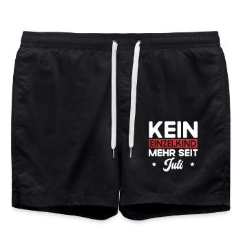 Kein Einzelkind Mehr Seit Juli Große Schwester - Badeshorts - Schwarz - Vorne - AI Model Male 185 light (185cm)