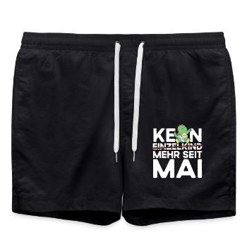 Kein Einzelkind Mehr Seit Mai Große Schwester - Badeshorts - Schwarz - Vorne - AI Model Male 185 light (185cm)