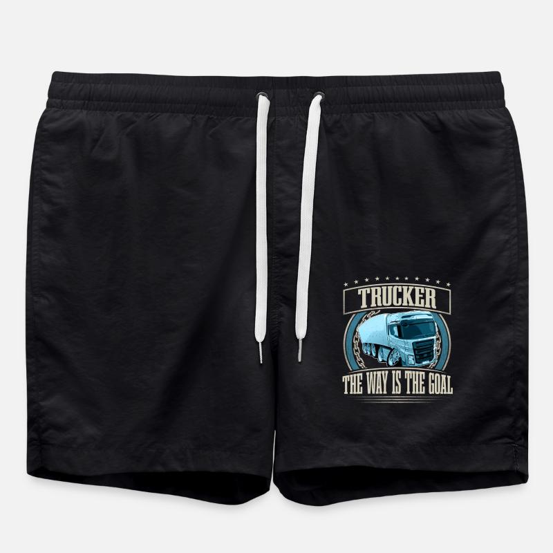 Truck Driver - Swim Trunks - black