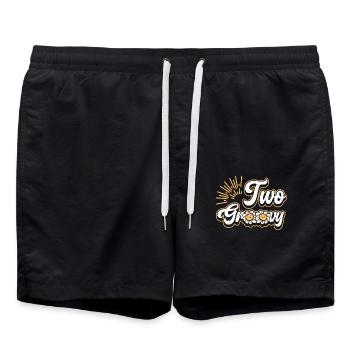 Deux Groovy 2ème anniversaire 2 ans Bday - Short de bain - noir - Devant - AI Model Male 185 light (185cm)