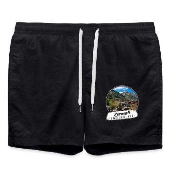 Zermatt Suisse Souvenir - Short de bain - noir - Devant - AI Model Male 185 light (185cm)