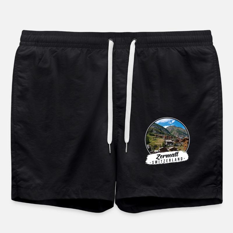 Zermatt Suisse Souvenir - Short de bain - noir