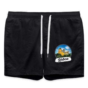 Lisbon Souvenir - Swim Trunks - black - Front - AI Model Male 185 light (185cm)
